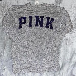 pink long sleeve shirt